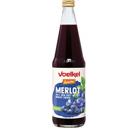 Merlot, ren rød druesaft Ø Demeter 700 ml - BEMÆRK MIN 6 FLASKER PR: ORDRE - Leveres ikke enkeltvis, kun i kasser med 6 stk.