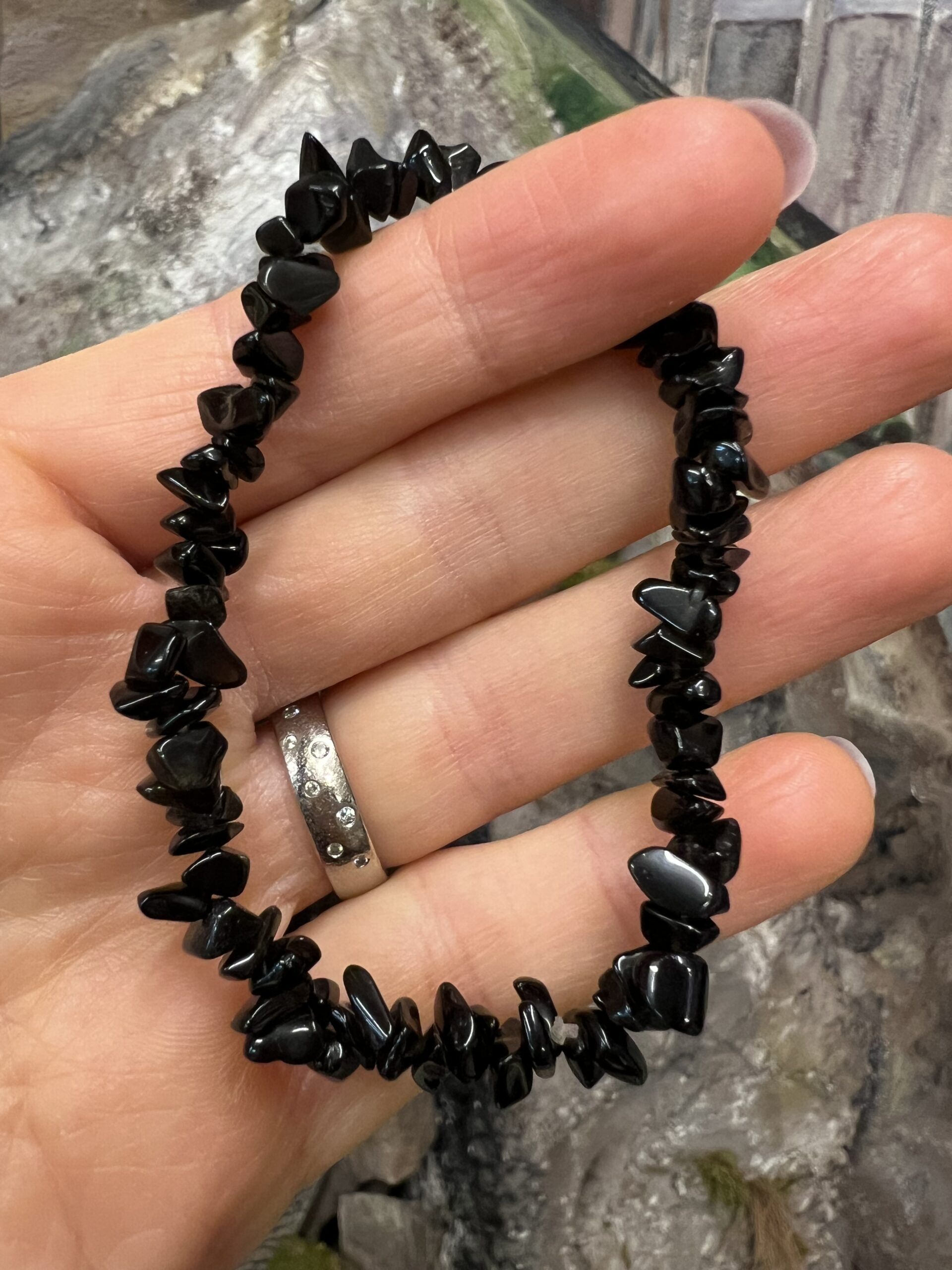 Sort onyx armbånd