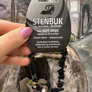 Stjernetegnarmbånd til stenbuk - sort onyx